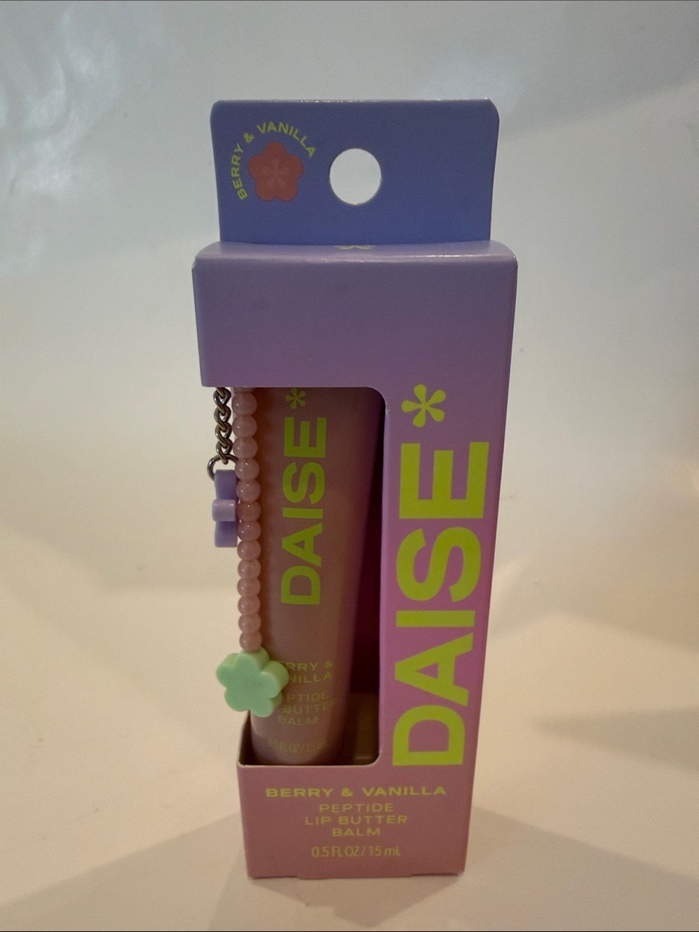 NWT Daise Berry & Vanilla Peptide Lip Butter Balm 0.5oz - Pink